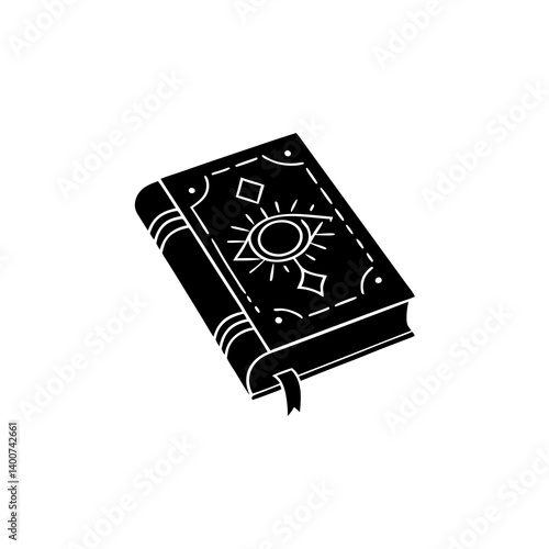 creative details Witch’s Spell Book Icon Vector Illustration