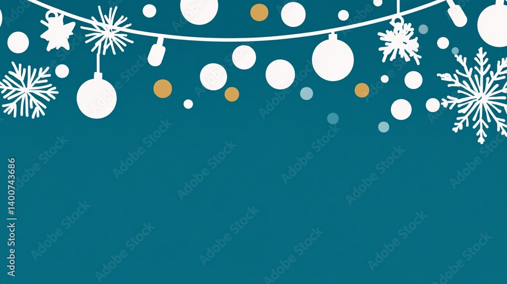 Fototapeta premium Festive Christmas Decoration Border