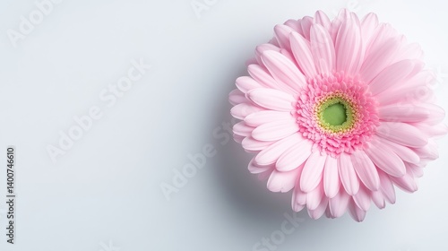 Delicate Pink Gerbera on a Light Background