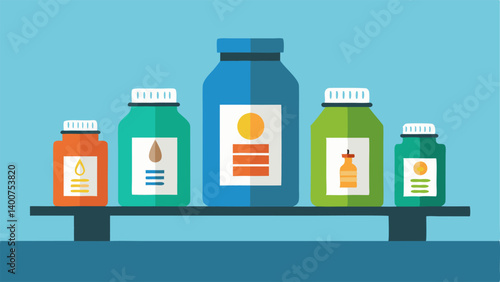 Supplement Selection A tabletop featuring various supplement bottles with labels indicating specific health benefits tied to unique goals from the nutrition plan.