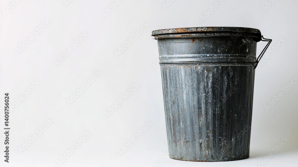trash can on a beautiful white background trash can on a beautiful white background