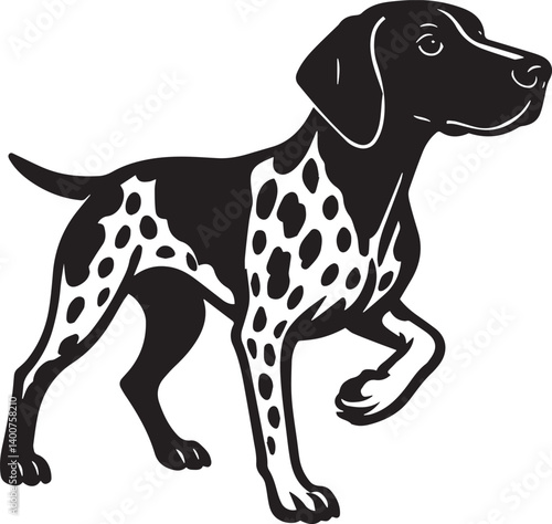 German Shorthaired Pointer Dog in Dynamic Pose