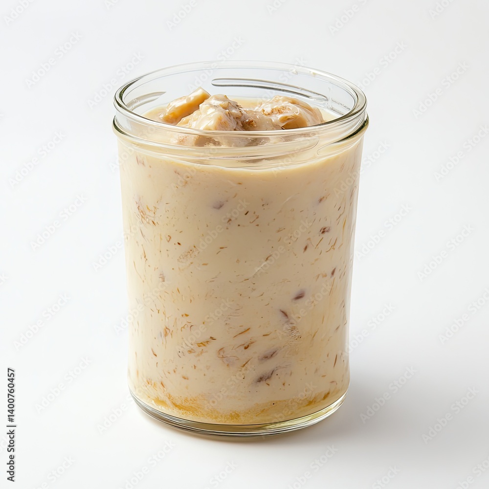 Creamy Dessert in Glass Jar Creamy Dessert in Glass Jar