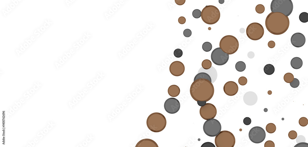 Obraz premium Multicolored confetti on white