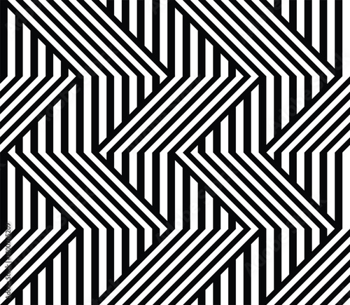 Geometric seamless pattern. Stripes braid zigzag. Vector illustration.