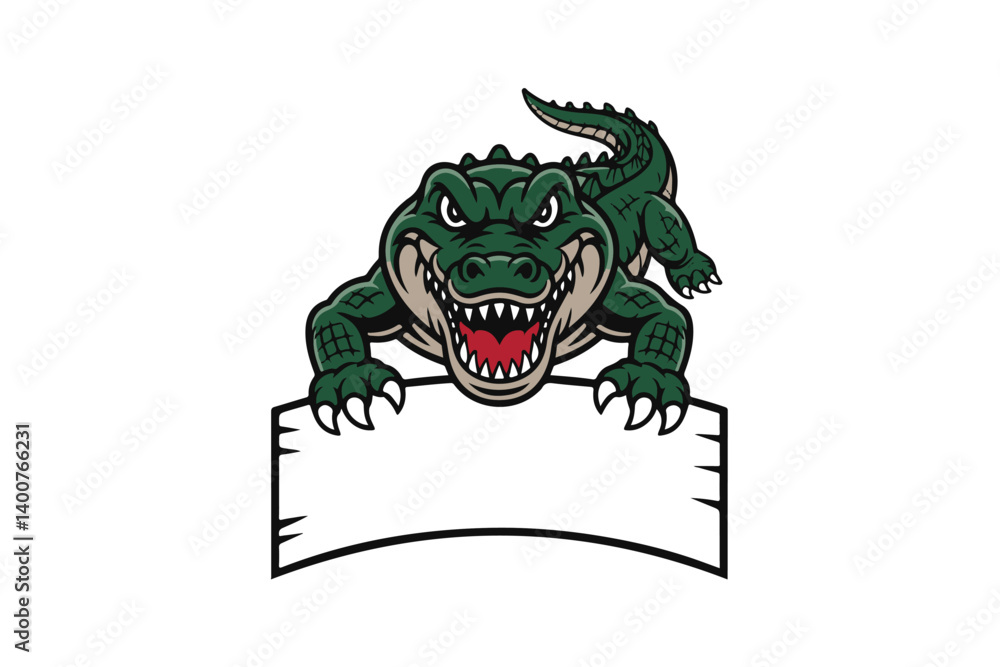 Fototapeta premium crocodile fierce illustration vector