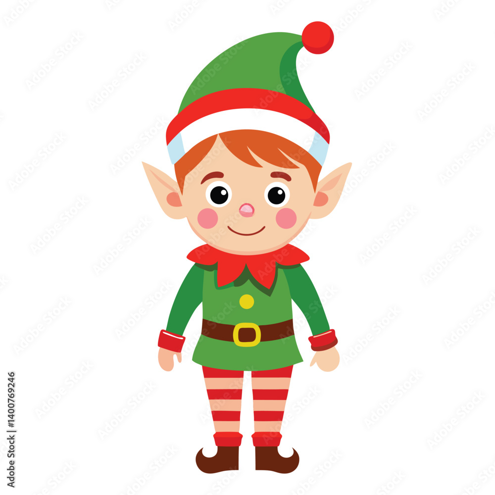 Christmas elves isolated on white background Christmas elves isolated on white background