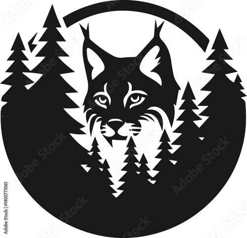 Lynx animal vector silhouette