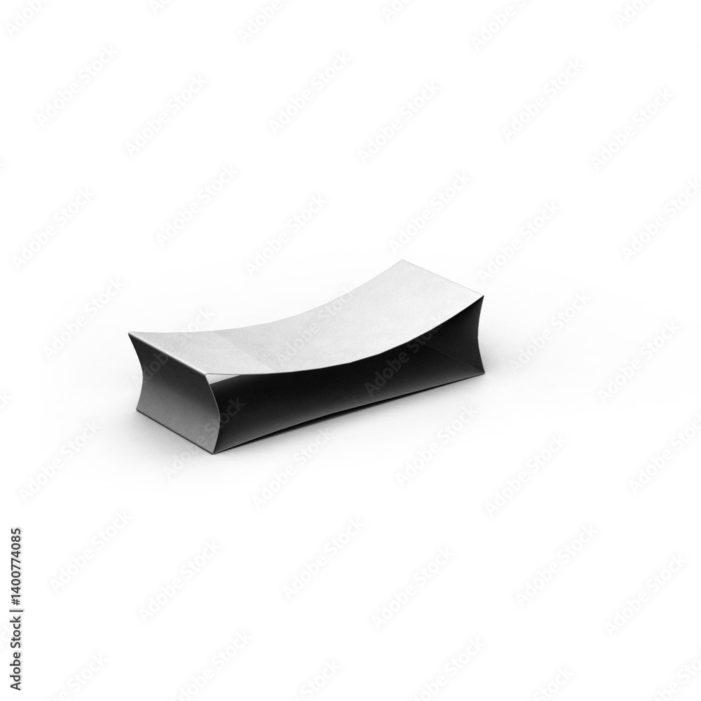 A sleek, curved object made of metal, likely serving as a paperweight or decorative item. A sleek, curved object made of metal, likely serving as a paperweight or decorative item.