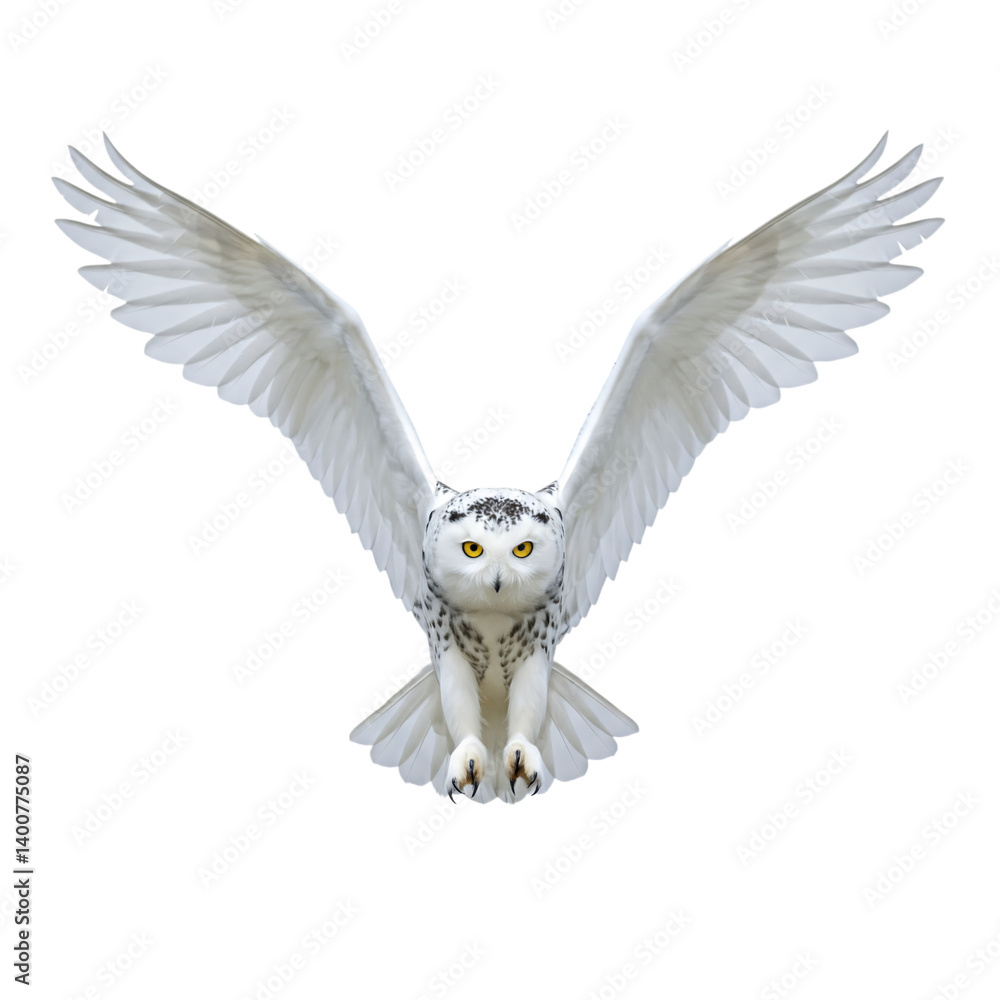 Fototapeta premium snowy owl in flight