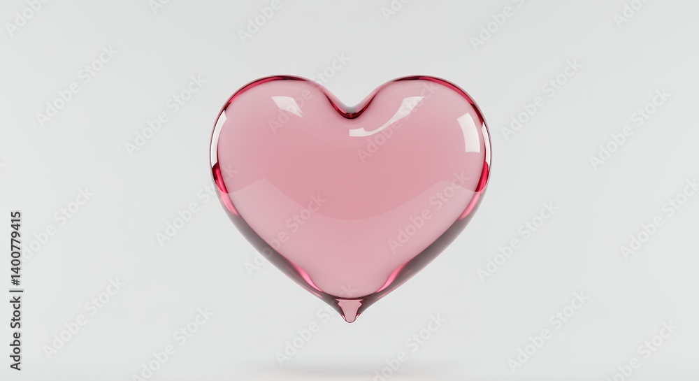Decorative pink heart shape element for romantic and love themes Decorative pink heart shape element for romantic and love themes