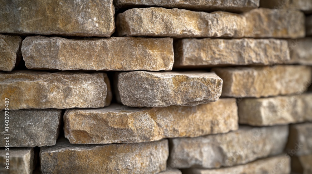 Naklejka premium Mason stacking bricks for a new outdoor wall. Featuring strength and precision