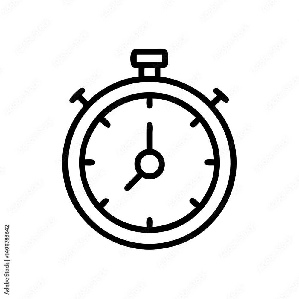 Stopwatch Icon on Transparent Background Stopwatch Icon on Transparent Background