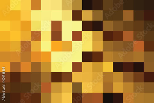 Mosaic Abstract in Gold colors Background