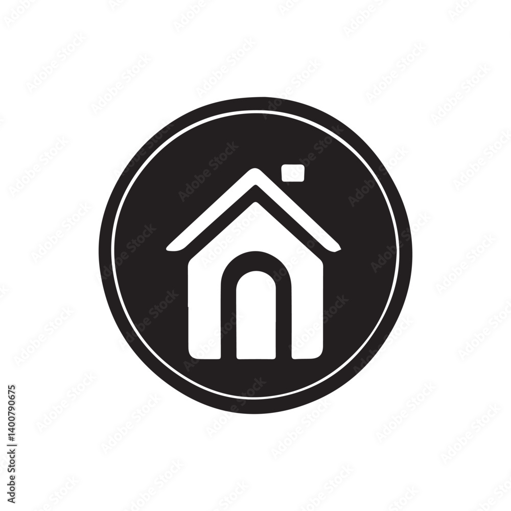 3D glossy home icon button on metallic and white backgrounds representing real estate, web design, and property concept 3D glossy home icon button on metallic and white backgrounds representing real estate, web design, and property concept