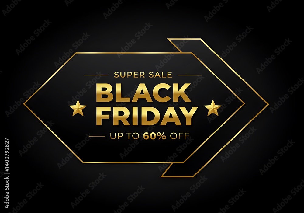 Black Friday Super Sale with 60% Off banner