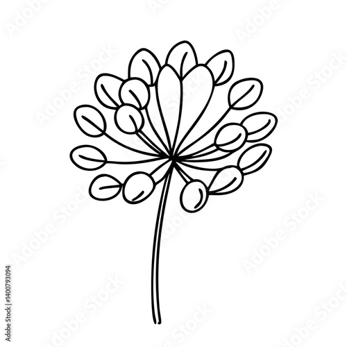allium flower icon, allium flower vector illustration-simple illustration of allium flower, perfect for allium flower logos and icons