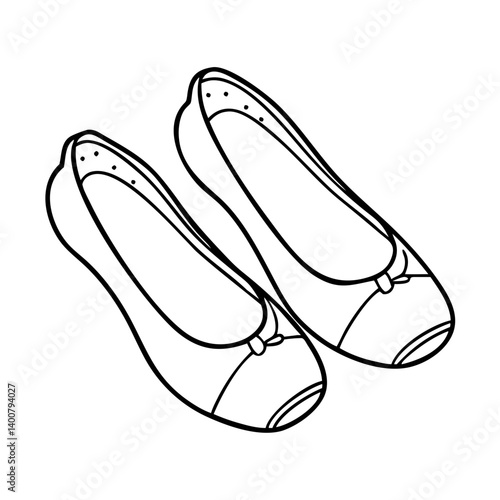 ballet flats icon, ballet flats vector illustration-simple illustration of ballet flats, perfect for ballet flats logos and icons