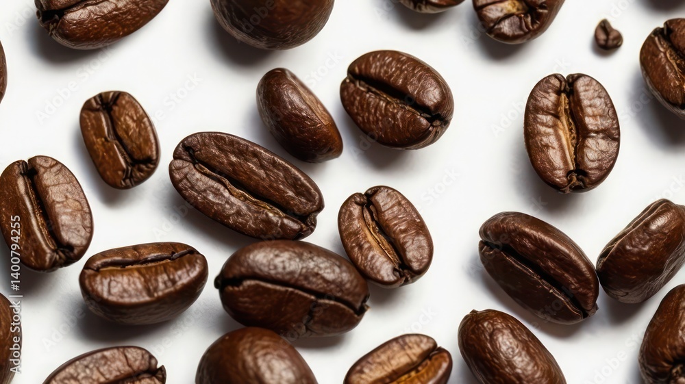 Obraz premium coffee beans isolated on white