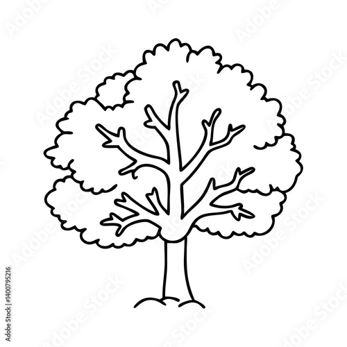 beech tree icon, beech tree vector illustration-simple illustration of beech tree, perfect for beech tree logos and icons