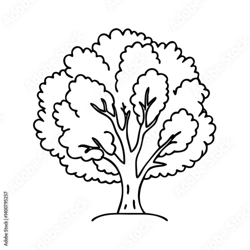 beech tree icon, beech tree vector illustration-simple illustration of beech tree, perfect for beech tree logos and icons