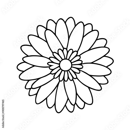 calendula flower icon, calendula flower vector illustration-simple illustration of calendula flower, perfect for calendula flower logos and icons