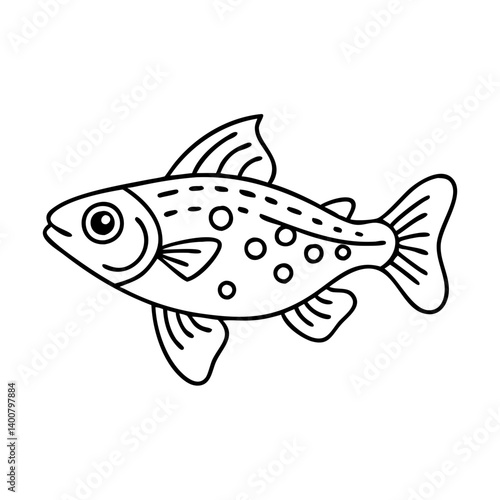 celestial pearl danio fish icon, celestial pearl danio fish vector illustration-simple illustration of celestial pearl danio fish, perfect for celestial pearl danio fish logos and icons