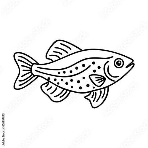 celestial pearl danio fish icon, celestial pearl danio fish vector illustration-simple illustration of celestial pearl danio fish, perfect for celestial pearl danio fish logos and icons