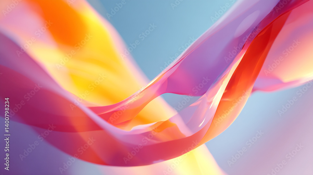 Abstract flowing silk fabric background design with vibrant colors for modern art and wallpaper use Abstract flowing silk fabric background design with vibrant colors for modern art and wallpaper use