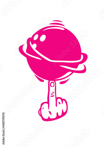 fuck bowling doigt tourne insulte