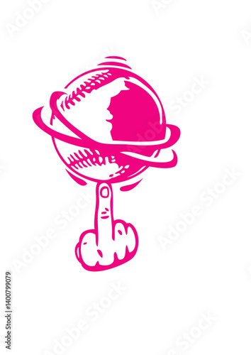 fuck baseball doigt tourne insulte provocateur