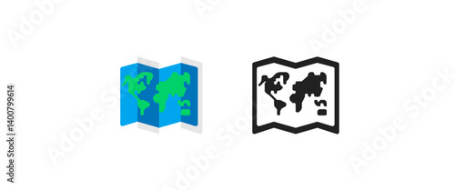 Fototapeta Naklejka Na Ścianę i Meble -  World Map Emoji
