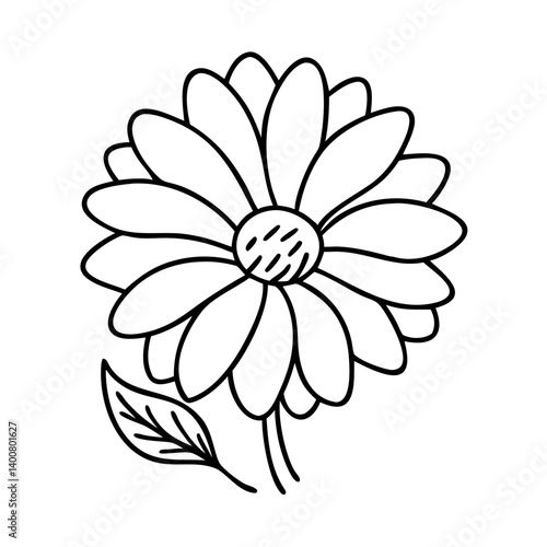 daisy flower icon, daisy flower vector illustration-simple illustration of daisy flower, perfect for daisy flower logos and icons