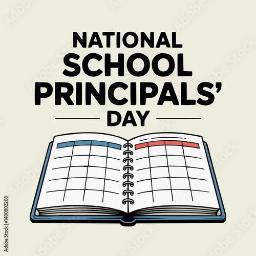 National School Principals Day USA Vector Illustration Honoring Educational Leadership