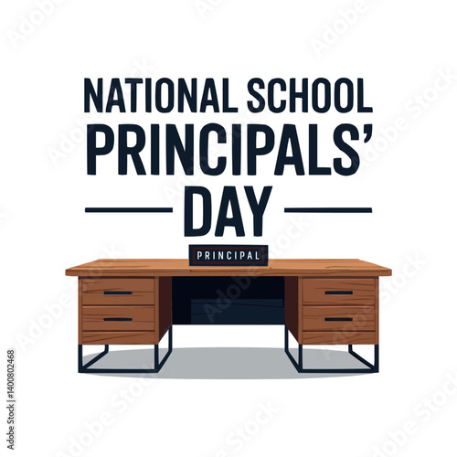 National School Principals Day USA Vector Illustration Honoring Educational Leadership