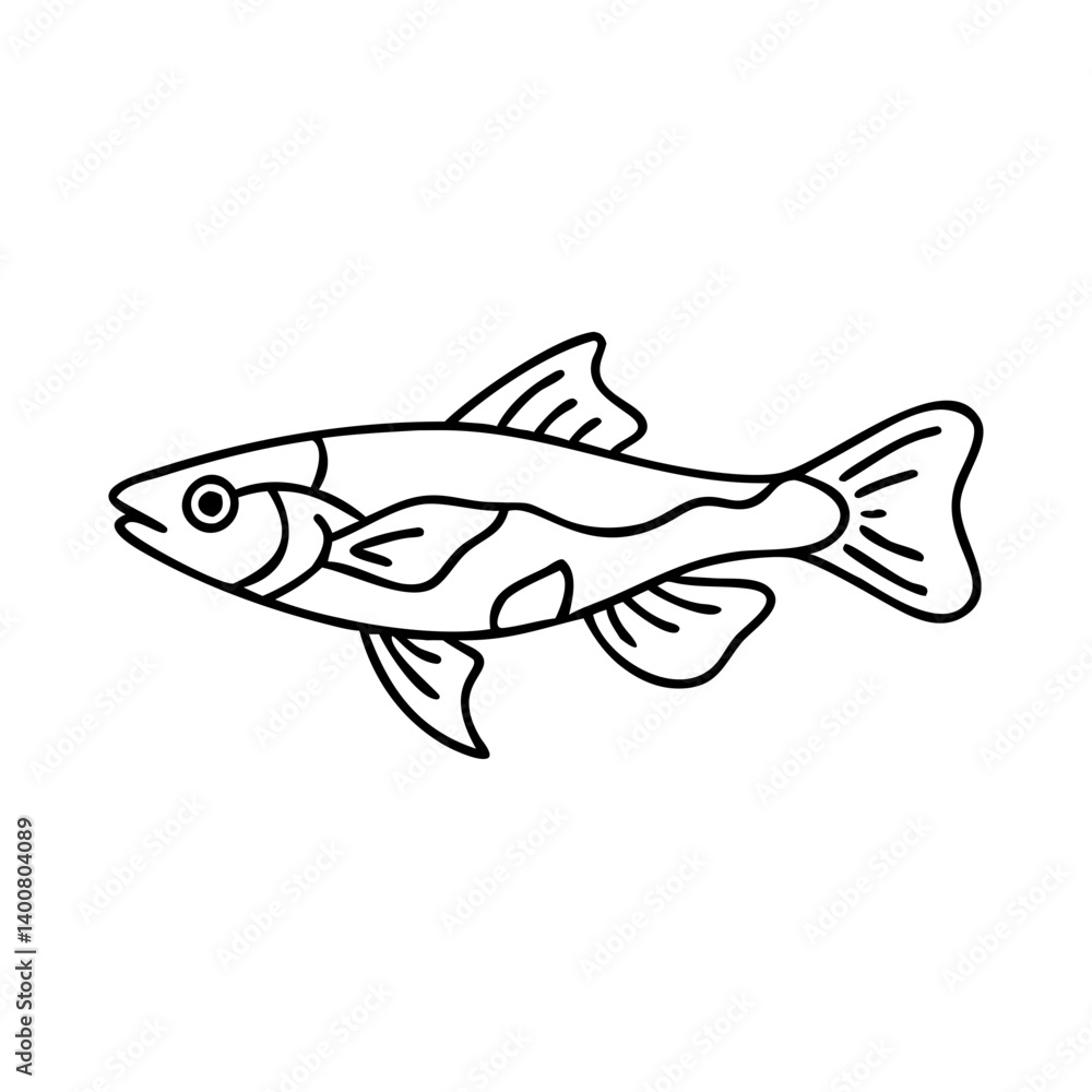 Fototapeta premium endler s livebearer fish icon, endler s livebearer fish vector illustration-simple illustration of endler s livebearer fish, perfect for endler s livebearer fish logos and icons