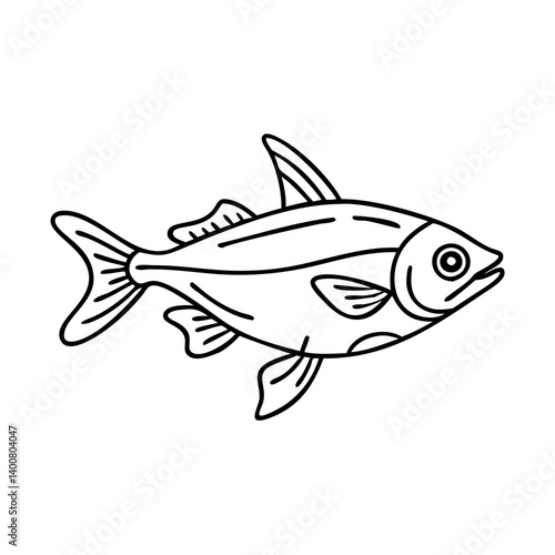 ember tetra fish icon, ember tetra fish vector illustration-simple illustration of ember tetra fish, perfect for ember tetra fish logos and icons