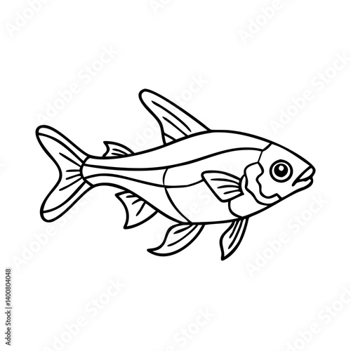ember tetra fish icon, ember tetra fish vector illustration-simple illustration of ember tetra fish, perfect for ember tetra fish logos and icons
