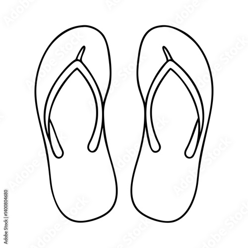 flip flops icon, flip flops vector illustration-simple illustration of flip flops, perfect for flip flops logos and icons