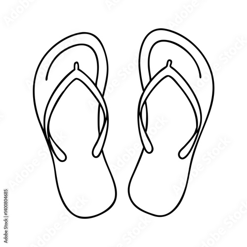 flip flops icon, flip flops vector illustration-simple illustration of flip flops, perfect for flip flops logos and icons