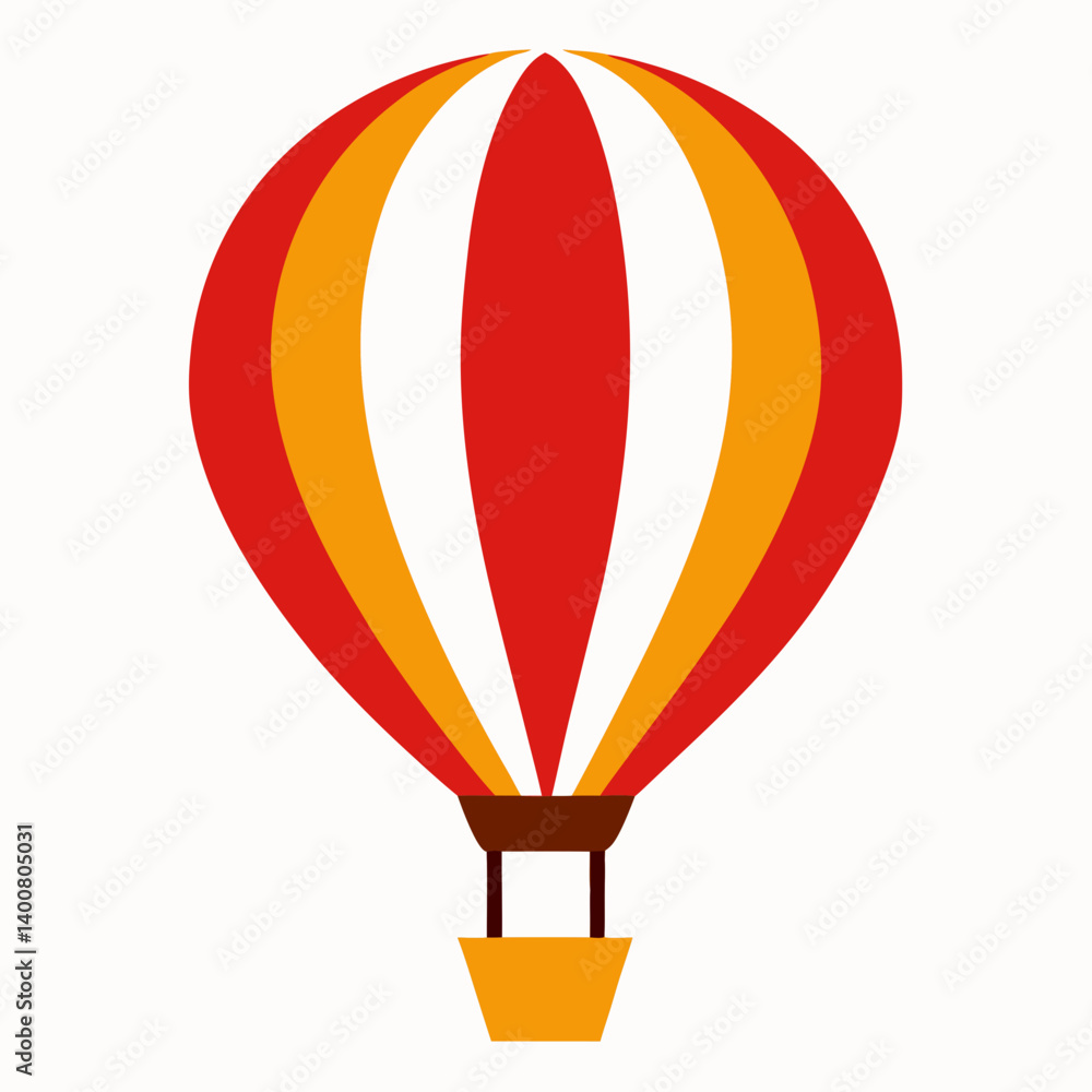 Fototapeta premium hot air balloon vector art silhouette