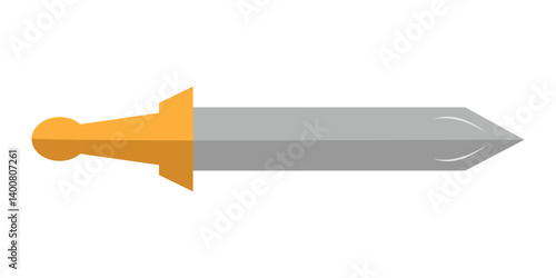 Sword weapons sign icon. Simple editable sword icon, vector symbol website design. Old war equipment weapons sign icon isolated on white background. Vector illustration.