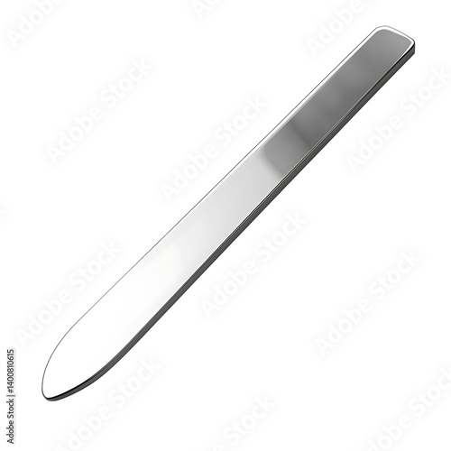 Obraz na płótnie A sleek metal nail file with a tapered end and polished surface shown isolated on a transparent background for grooming or cosmetic use w salonie