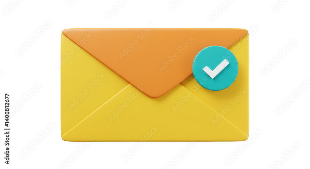 Isolated Yellow Email Isolated Yellow Email