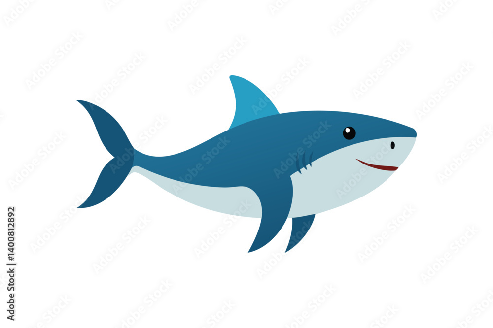 Shark vector on white background Shark vector on white background