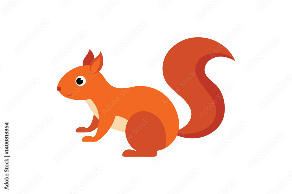 Obraz premium Squirrel vector on white background