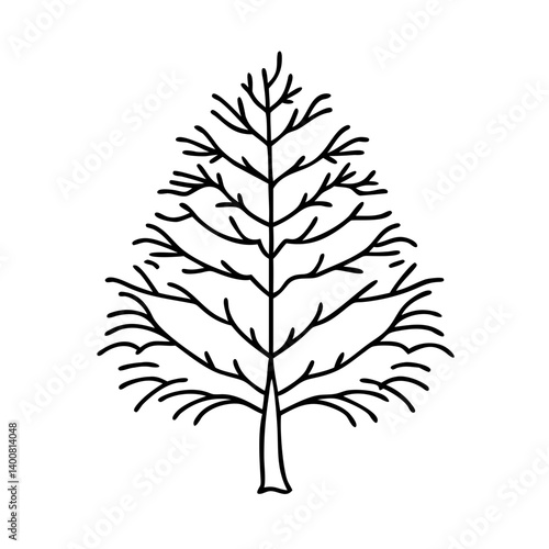 larch tree icon, larch tree vector illustration-simple illustration of larch tree, perfect for larch tree logos and icons