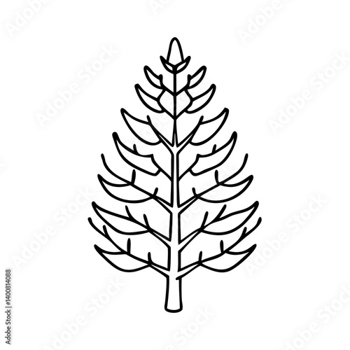 larch tree icon, larch tree vector illustration-simple illustration of larch tree, perfect for larch tree logos and icons
