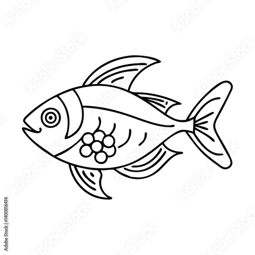lemon tetra fish icon, lemon tetra fish vector illustration-simple illustration of lemon tetra fish, perfect for lemon tetra fish logos and icons