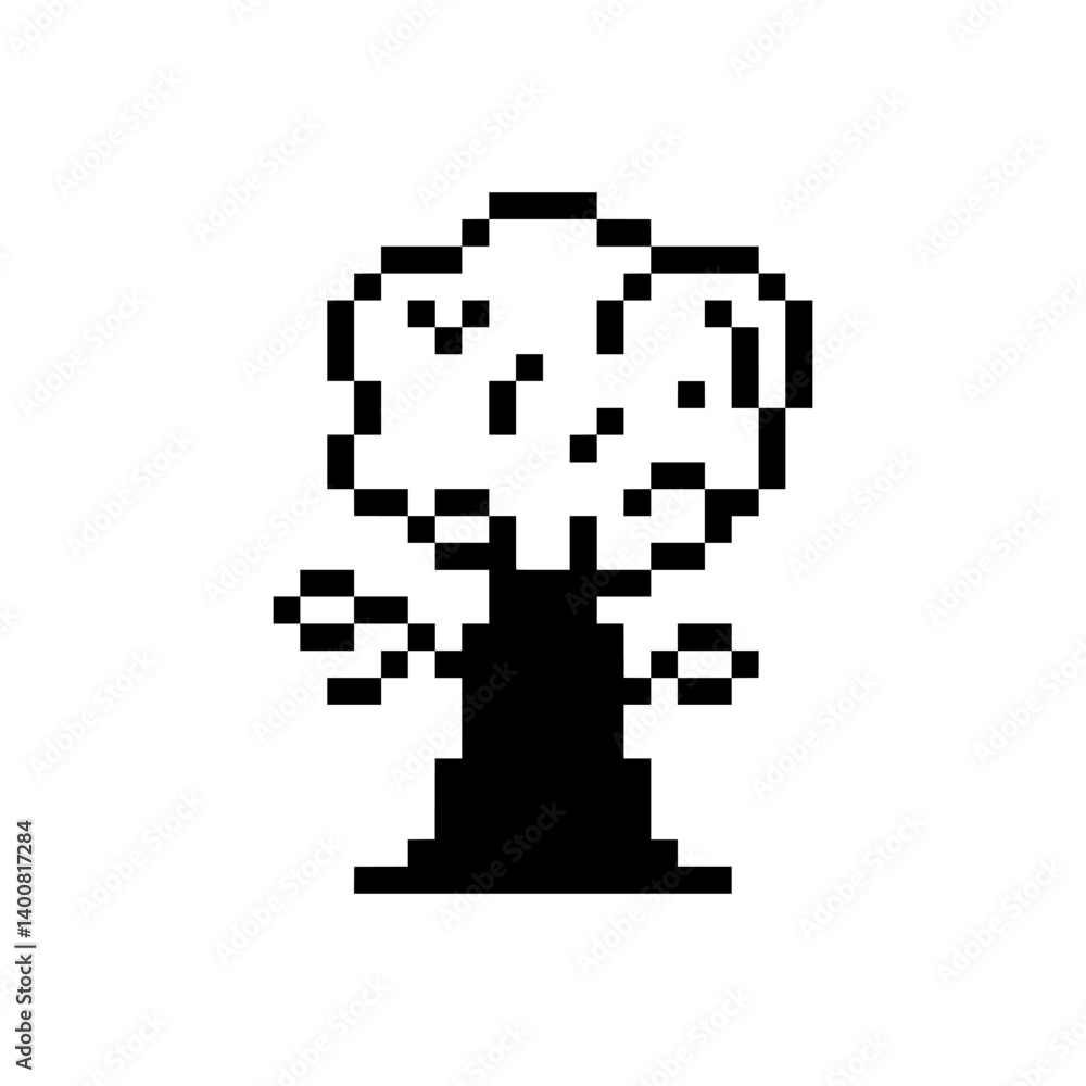 Fototapeta premium tree pixel art for your needs